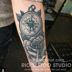 Anchor - Compass Tattoo synthesized