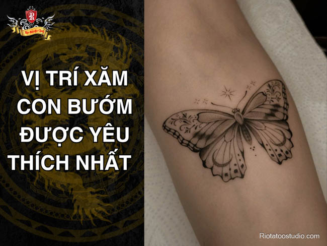 Vị trí xăm con bướm được yêu thích nhất