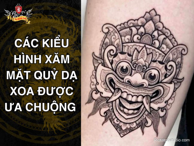 Các kiểu hình xăm mặt quỷ Dạ Xoa được ưa chuộng