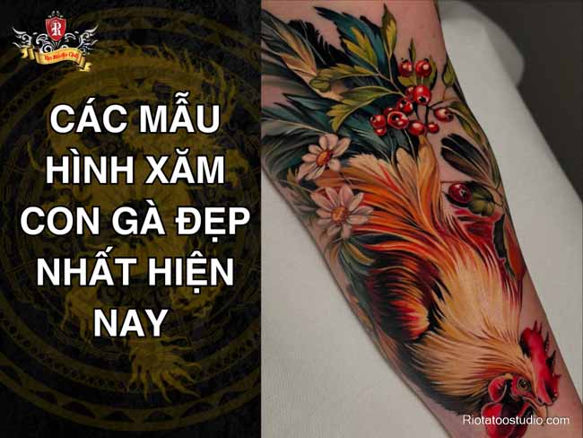 Các mẫu hình xăm con gà đẹp nhất hiện nay 