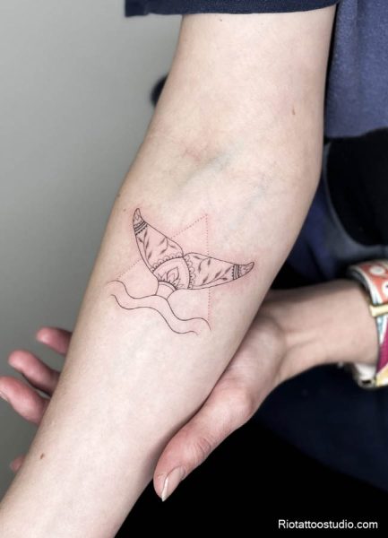 hình xăm cung Bảo Bình được thực hiện tại Rio Tattoo Studio