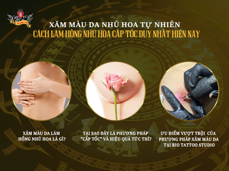 Xăm màu da làm hồng nhũ hoa cấp tốc và hoàn toàn tự nhiên
