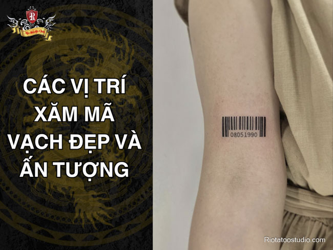 Các vị trí xăm mã vạch đẹp và ấn tượng