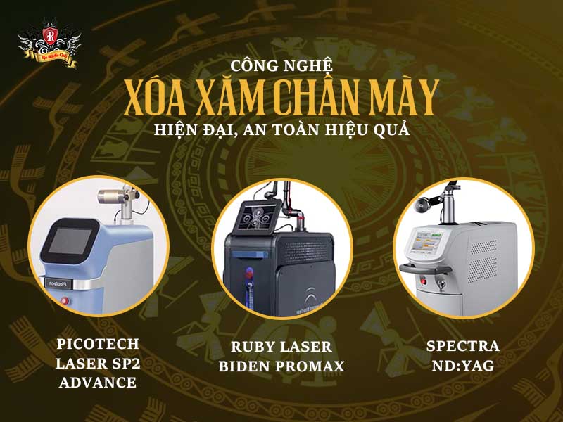 Công nghệ xóa xăm chân mày hiện đại, an toàn, hiệu quả nhất