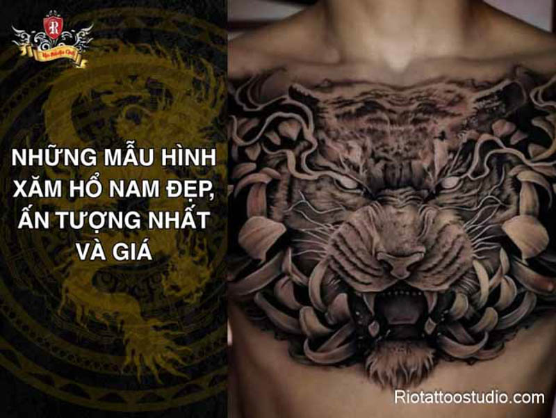 Những mẫu hình xăm hổ ở ngực đẹp và ấn tượng cho nam giới