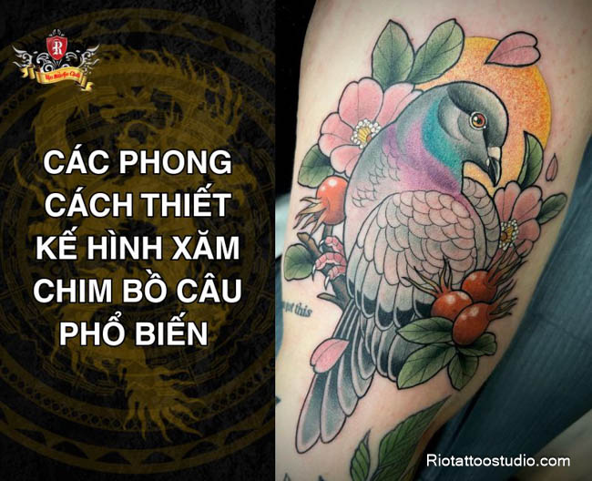 Các phong cách thiết kế hình xăm chim bồ câu tại Rio Tattoo Studio đa dạng và tinh tế, từ tối giản, truyền thống đến nghệ thuật hiện đại đầy sáng tạo.