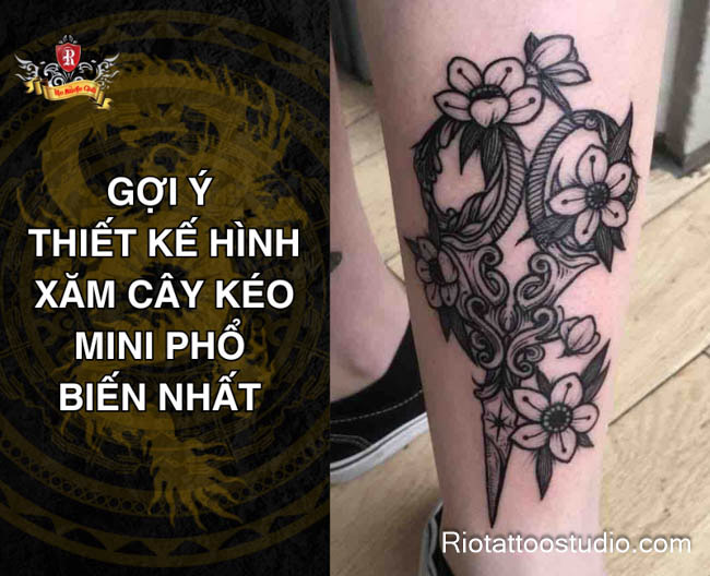 Gợi ý thiết kế hình xăm cây kéo mini phổ biến nhất 