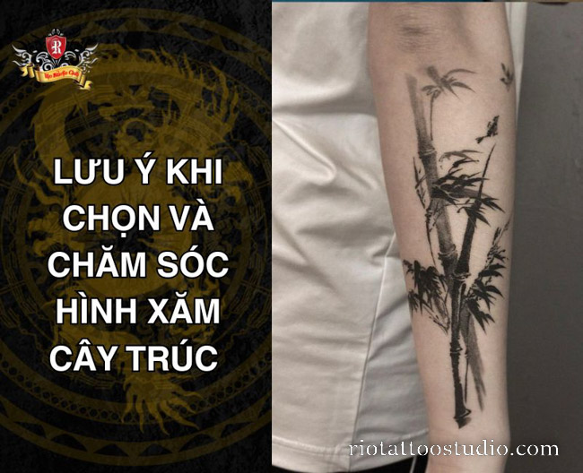 Lưu ý khi chọn và chăm sóc hình xăm cây trúc