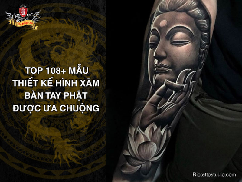 Hình xăm bàn tay Phật đẹp ở lưng, ngực và cánh tay mang ý nghĩa tâm linh sâu sắc