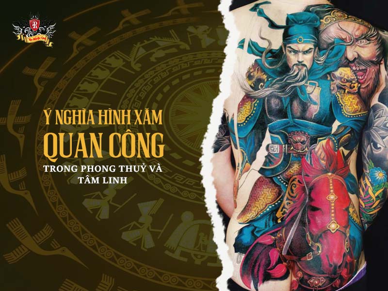 Hình ảnh Quan Công uy nghi cầm Thanh Long Yển Nguyệt Đao thể hiện khí chất trung nghĩa và sức mạnh trấn tà trong phong thủy