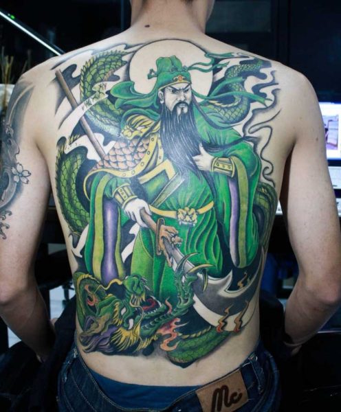 Hình xăm Quan Công full lưng đẹp nhất, mang ý nghĩa phong thủy sâu sắc