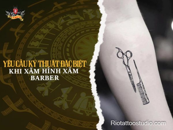 Kỹ thuật đặc thù cần áp dụng khi thực hiện hình xăm barber chuẩn nét