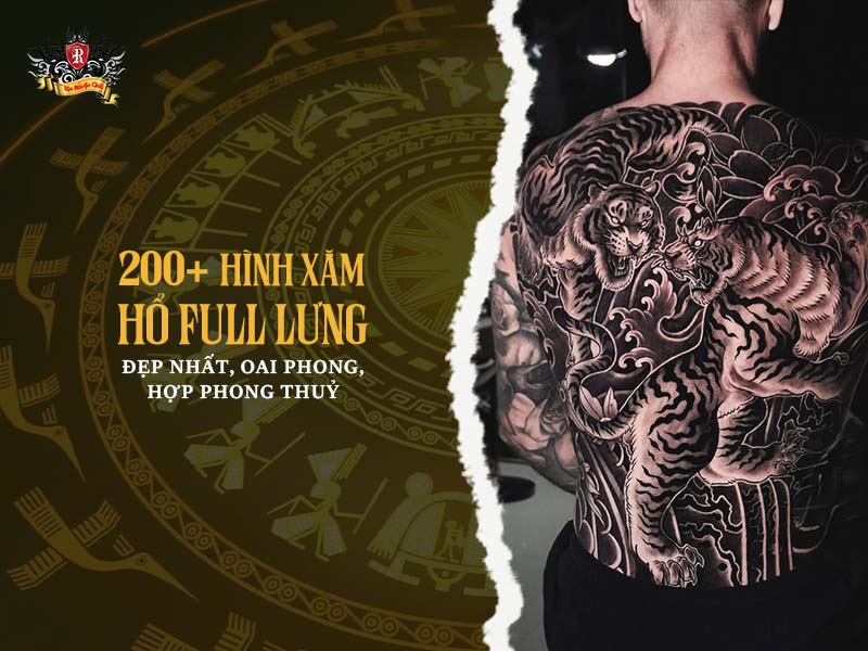 Hình xăm hổ full lưng đẹp, mạnh mẽ và hợp phong thủy tại Rio Tattoo Studio