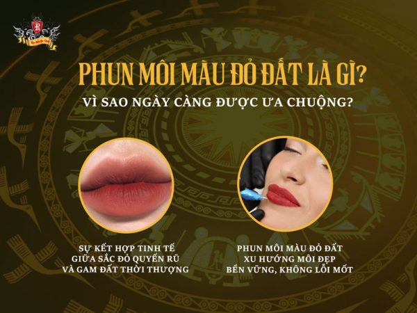 Phun môi màu đỏ đất – Giải thích sắc môi thanh lịch