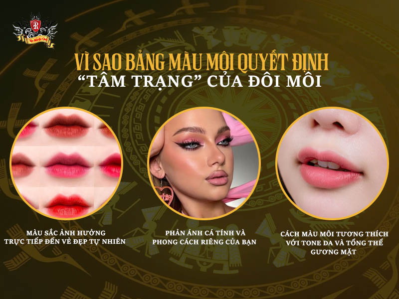 Bảng màu môi quyết định sắc thái và tâm trạng của đôi môi