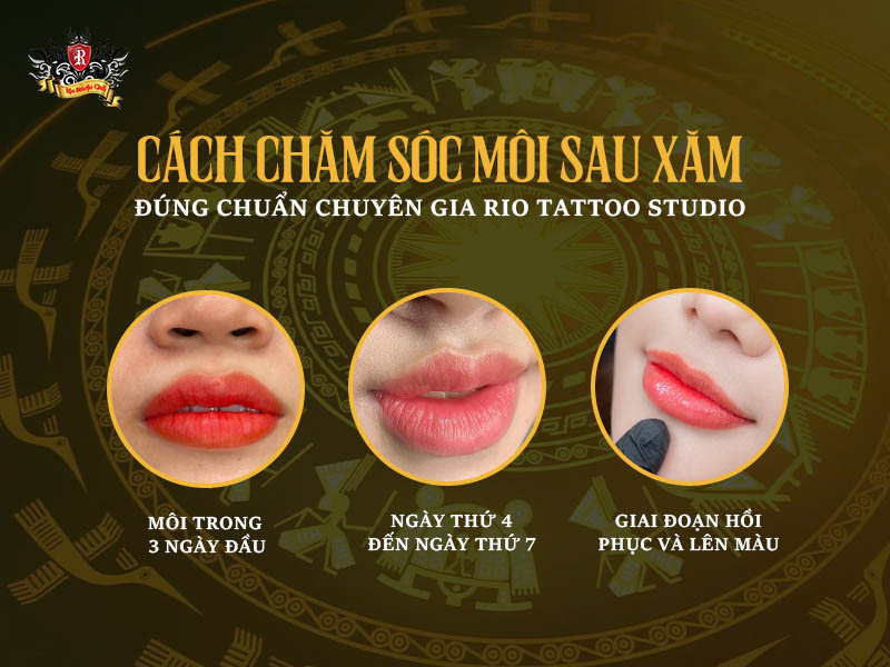 Cách chăm sóc môi sau khi xăm đúng chuẩn chuyên gia Rio Tattoo Studio – Dưỡng môi sau phun