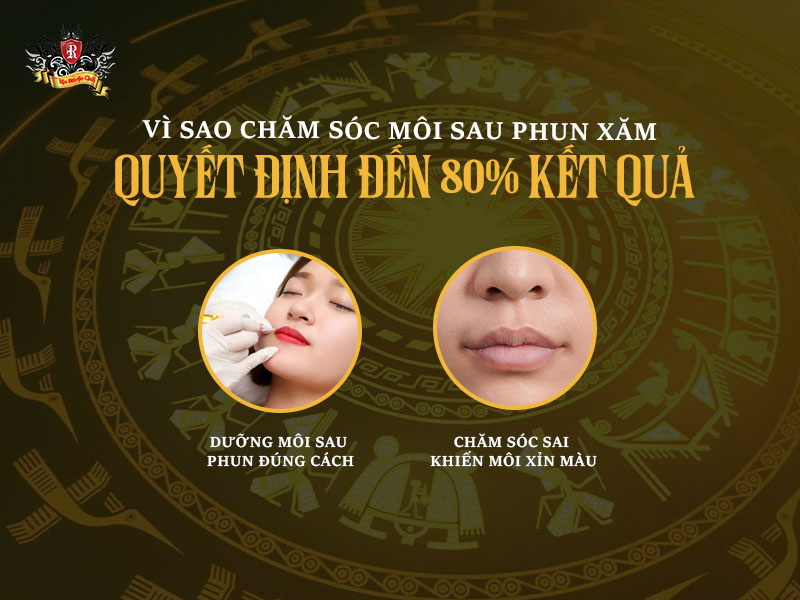 Vì sao chăm sóc môi sau phun xăm quyết định 80% kết quả – Dưỡng môi sau phun tại Rio Tattoo Studio