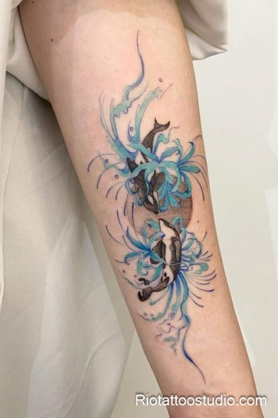 Hình xăm mệnh Thủy nam mạnh mẽ và cuốn hút