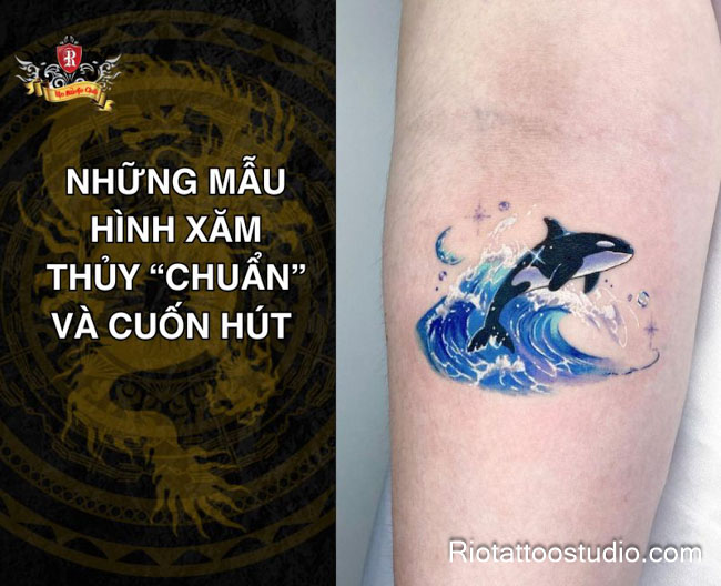 Những mẫu hình xăm mệnh Thủy đẹp và chuẩn phong thủy với dòng nước và linh vật