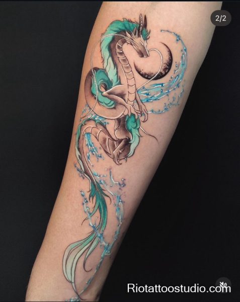 Mẫu hình xăm rồng nước nghệ thuật