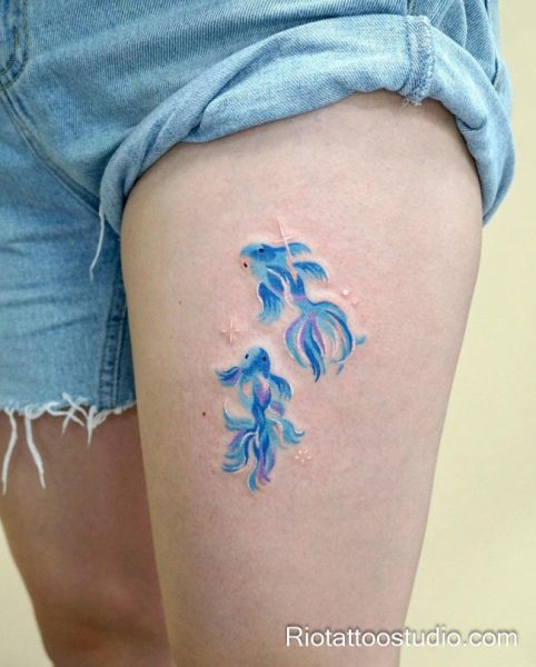 Hình xăm mệnh Thủy nữ hợp phong thủy