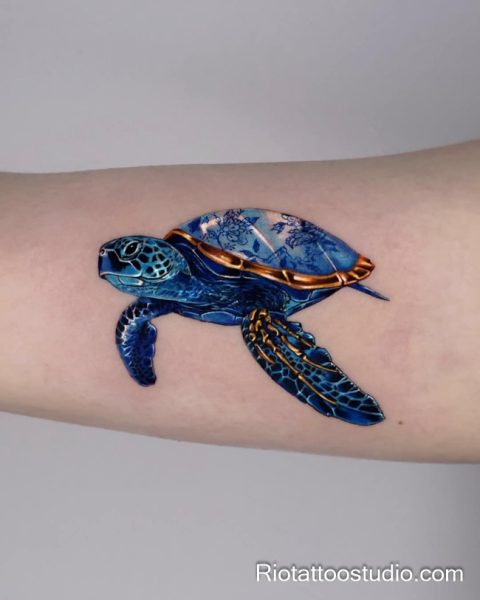 Mẫu hình xăm linh vật chủ đề nước