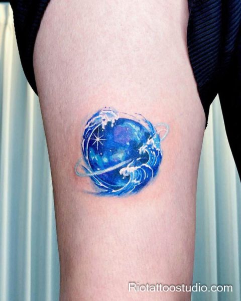 Hình xăm mệnh thủy phong thủy thu hút năng lượng tích cực
