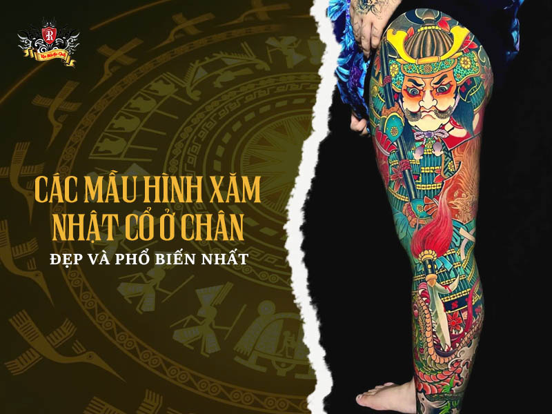 Các mẫu hình xăm Nhật cổ ở chân với bố cục liền mạch, thiết kế theo dáng chân