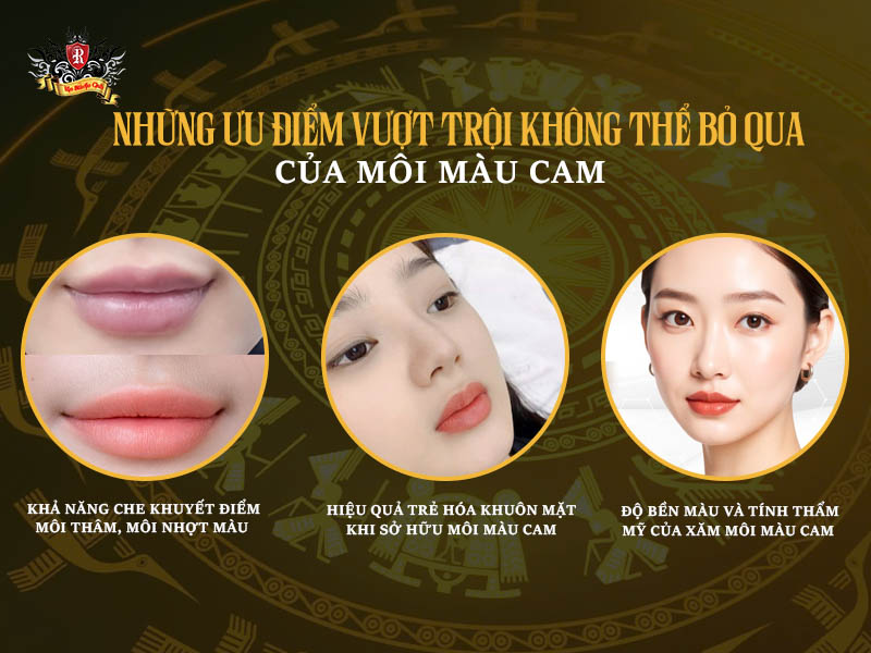 Ưu điểm phun môi màu cam – Màu môi trẻ trung, tự nhiên