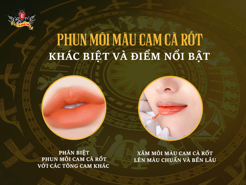 phun môi màu cam cà rốt – sắc môi khác biệt, nổi bật và trẻ trung