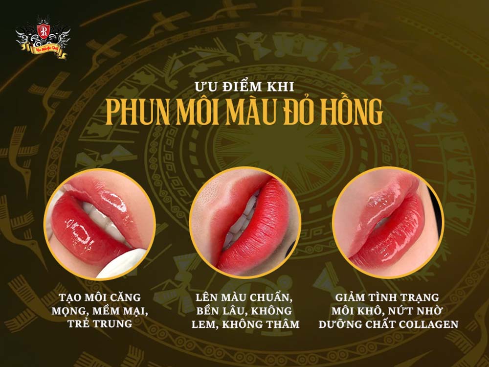 Phun môi màu đỏ hồng giúp tôn da và gương mặt rạng rỡ