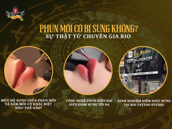 Phun môi có bị sưng không – Chuyên gia Rio giải đáp