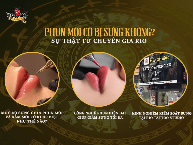 Phun môi có bị sưng không – Chuyên gia Rio giải đáp