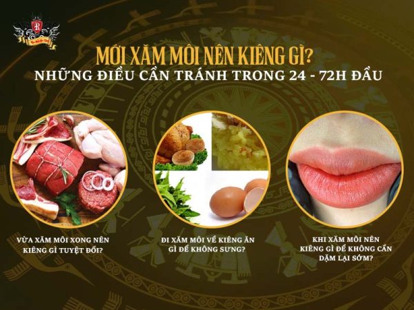 Mới xăm môi nên kiêng gì trong 24–72h đầu – Hướng dẫn xăm môi kiêng gì
