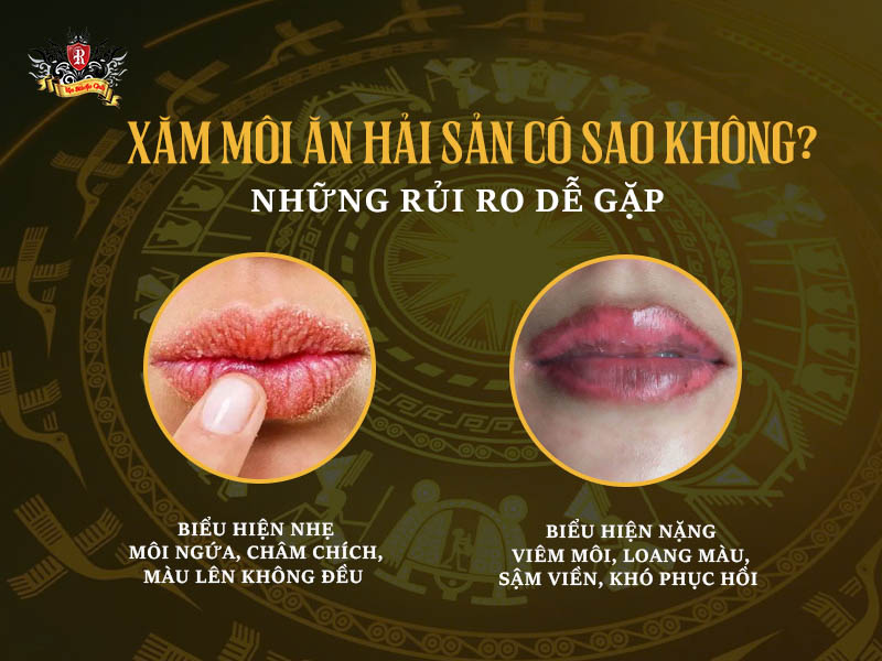 Xăm môi ăn hải sản có sao không – rủi ro khi không kiêng hải sản sau xăm môi