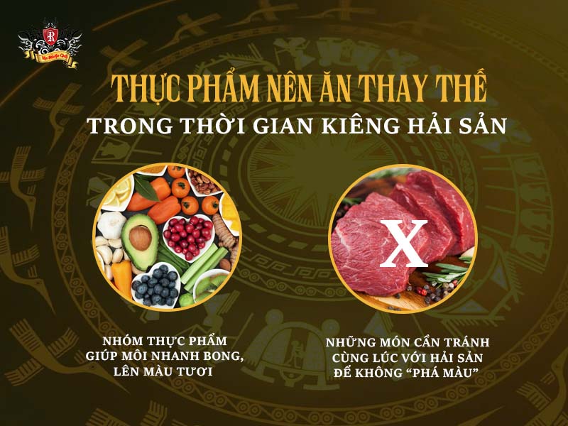 Thực phẩm nên ăn thay thế khi xăm môi kiêng hải sản bao lâu để môi lên màu đẹp