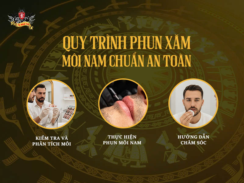 Quy trình phun xăm môi nam chuẩn an toàn