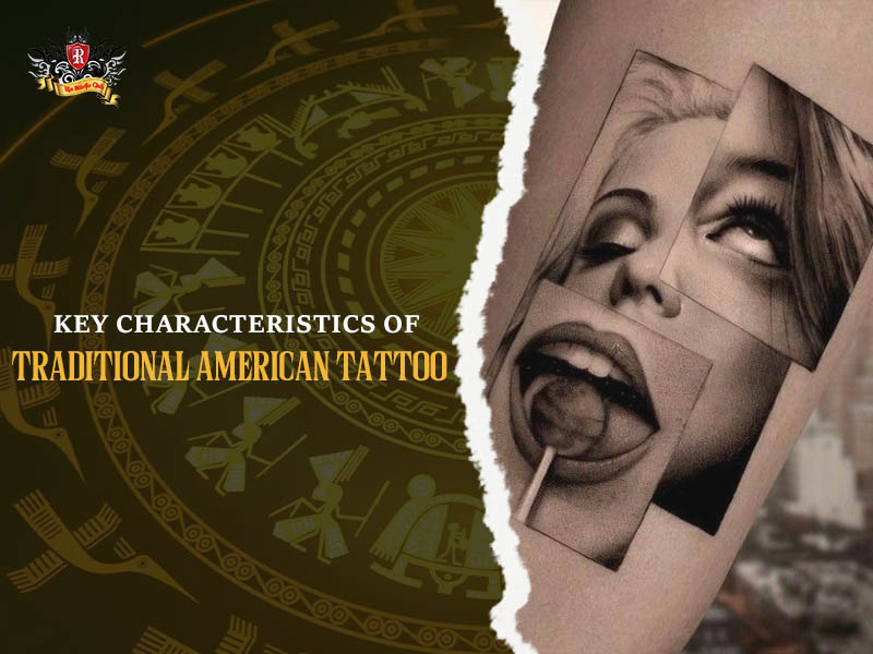 american traditional tattoo characteristics with bold lines and classic colors