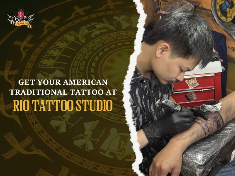 american traditional tattoo at Rio Tattoo Studio with bold lines and classic style