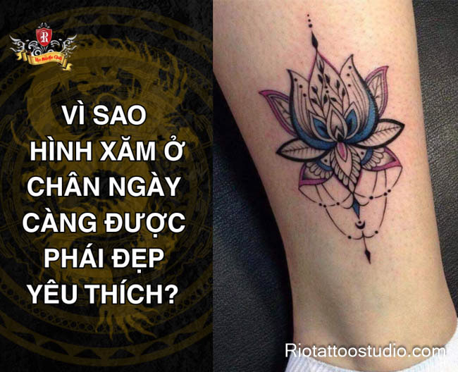Hình xăm ở chân cho nữ với thiết kế tinh tế, tôn dáng và thể hiện cá tính riêng