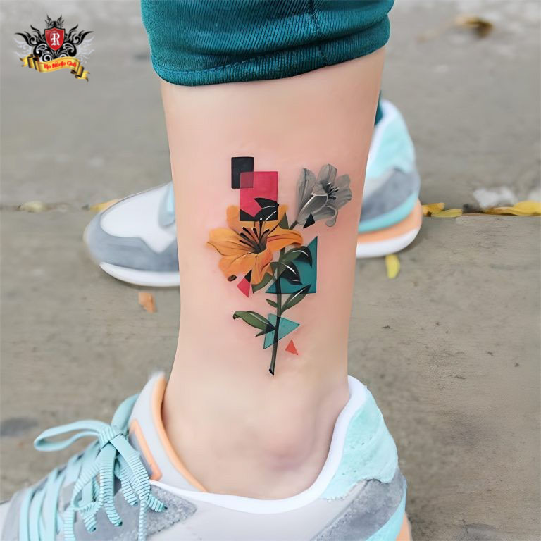 Masterpiece watercolor tattoo created by Artist Expert Tran Viet Ha, showcasing fluid color transitions and artistic lineless technique.