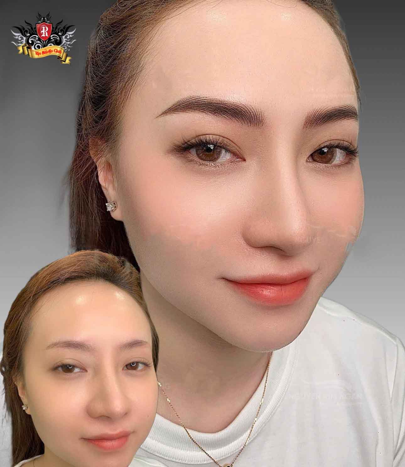 Ultra-realistic Hairstroke eyebrows by Artist Expert Tran Viet Ha, utilizing advanced artistic tattoo techniques for natural hair-like strokes.
