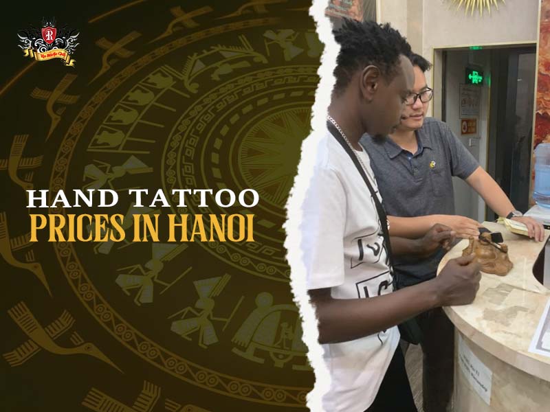 a professional tattoo artist measuring the back of a hand for a custom tattoo in hand design