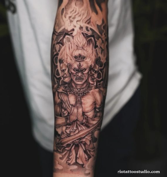 Hình xăm Atula full tay phong cách ngầu