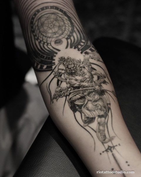 Hình xăm Atula full tay phong cách ngầu