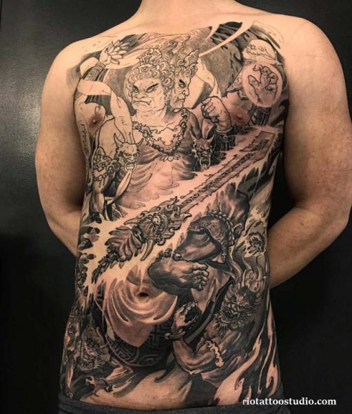 Thiết kế hình xăm Atula full lưng nghệ thuật