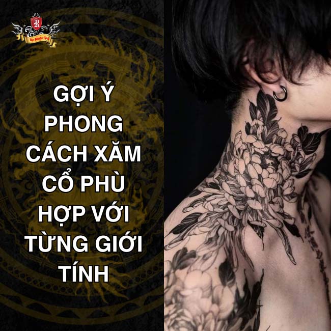 Mẫu hình xăm cổ cho nam và nữ với phong cách mạnh mẽ và tinh tế