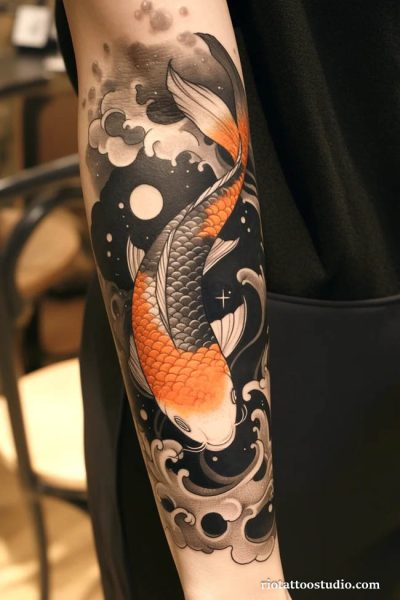317+ Koi Fish Tattoo Ideas in Japanese Style 2 - Rio Tattoo Studio