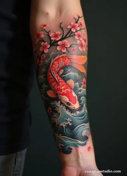 317+ Koi Fish Tattoo Ideas in Japanese Style 3 - Rio Tattoo Studio