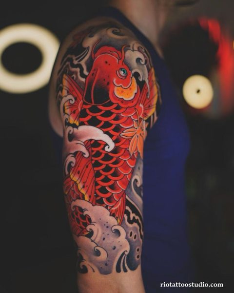317+ Koi Fish Tattoo Ideas in Japanese Style 4 - Rio Tattoo Studio